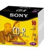 SON10CDQ80R - Sony CD-R Discs - £19.10 GBP