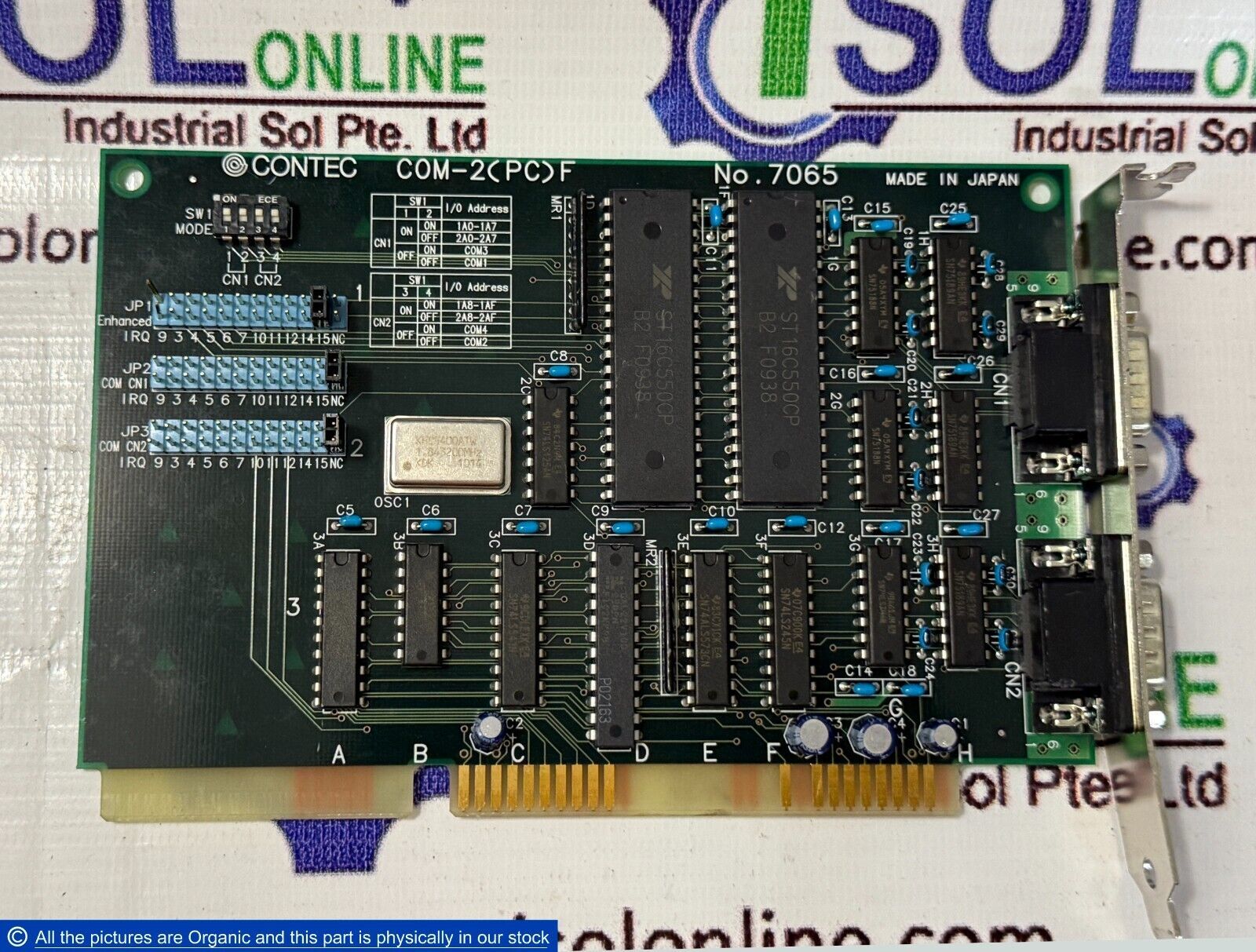 Contec COM-2 PC F ISA 2-Ch RS-232C Serial I/O Board 7065 DAQ For Industr... - $225.00