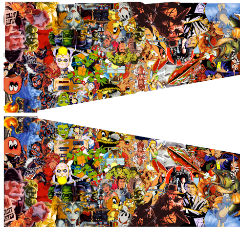 MULTIBALL COLLAGE PINBALL  Decal Pinball Cabinet Graphic Art