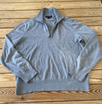 Banana Republic Men’s Cashmere 1/4 Zip Sweater size M Grey AN - £17.83 GBP