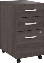 Storm Gray Hybrid 3 Drawer Mobile File Cabinet From Bush Business, Assembled. - £314.82 GBP