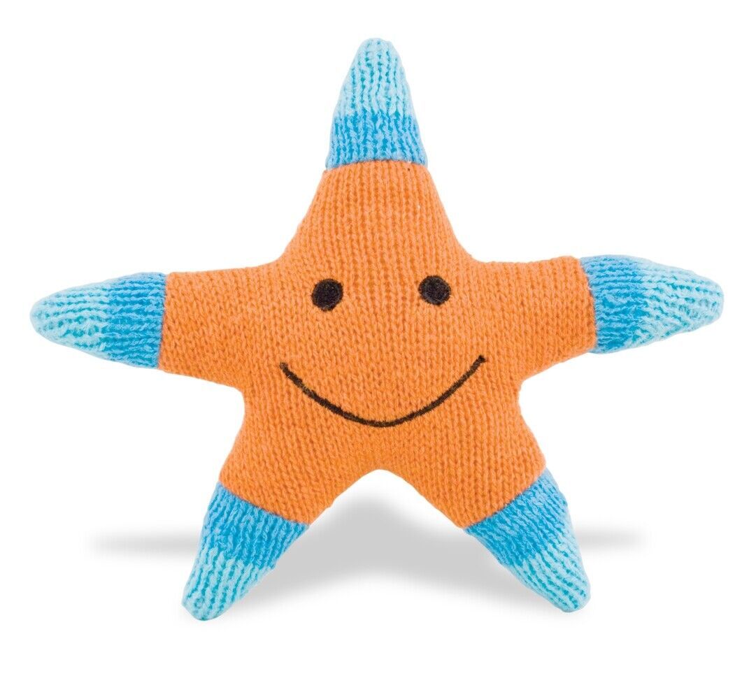 Sea Creatures - Starfish Rattle Soft Fabric Baby Toy Washable - Rich Frog - $2.94
