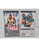 PSP Madden 06 &amp; NBA Basketball Sony PlayStation Portable Lot DAMAGE TO CASE - $167.78 MXN