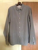 CONVERSE by John Varvatos 100% Cotton Gray &amp; White Pointelle Button Down... - $44.55
