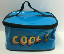 Royal Deluxe Accessories Blue &quot;COOL!&quot; Printed Make-Up Cosmetic Bag,Free ... - £10.88 GBP