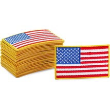 American Flag Patch, Patriotic Usa Iron On Patches (3 X 0.6 X 1.9 In, 24 Pack) - £19.53 GBP