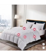 Hotel Grand Goose Feather Down Comforter White Hypoallergenic Cotton Sus... - €96,21 EUR+