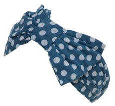 Womens Turquoise Dotted Hair Bow Wrap - £9.59 GBP