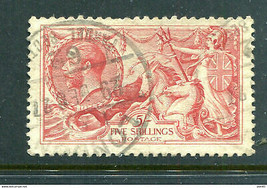 Great Britain 1919 Retouched  5sh Sc 180 Used 10852 - £38.93 GBP