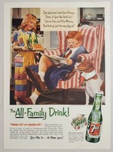 1954 Print Ad Seven Up Soda Pop 2 Kids &amp; Dog Play Dress Up 7UP - £10.60 GBP