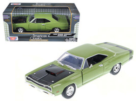 1969 Dodge Coronet Super Bee Green 1/24 Diecast Car Motormax - £30.32 GBP