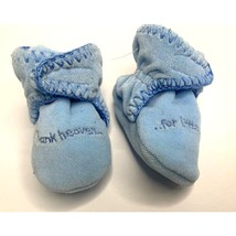 Thanks Heaven For LIttle Boys Size 0 3 monthbs Blue  SLippers Hook and Loop - $5.49