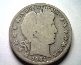 1904-O Barber Half Dollar Good G Nice Original Coin From Bobs Coins Fast Ship - £29.57 GBP