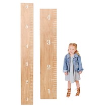 Growth Chart For Kids | Real Wood Height Chart For Kids | Natural Wood H... - $96.89