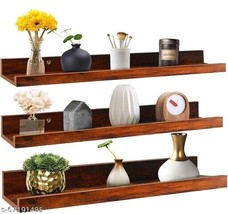 Floating Wall Shelf wooden Mount Shelves 32 inches Storage set of 3 - £121.19 GBP