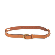 FRYE Covered D-Ring Twisted Stud Leather Belt, Brown/Tan, Size Large, NWT - £38.63 GBP