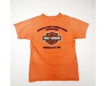 Harley Davidson Kansas City Mens T-Shirt Size M Orange Cotton TQ2 - £7.34 GBP