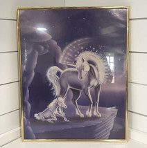 Vtg Unicorn Picture And Baby Saint Chateaux galleries 1985 16”x20”80’s M... - £22.92 GBP