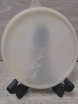 Vintage Tupperware Replacement Round Lid 6.5&quot; Tab C 227-21 Clear Damage - £3.14 GBP