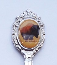 Collector Souvenir Spoon Canada Manitoba Virden Buffalo Bison Emblem - £3.98 GBP