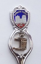 Collector Souvenir Spoon USA Utah Salt Lake City Mormon Temple Emblem Charm Map - £3.93 GBP