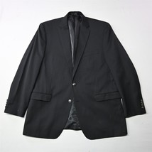 Chaps Ralph Lauren 46L Black Silver Button Mens Suit Blazer Sport Coat Jacket - $49.99