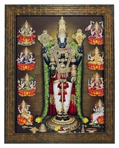 Home Decor Temple God Balaji Wood Photo Frame-27x30.5x1cm NEW - £13.44 GBP