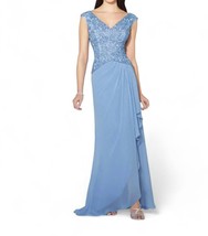 Cameron Blake chiffon slim a-line gown in Periwinkle Blue - size 20 - £247.54 GBP