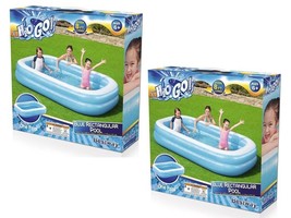Inflatable Pool 8&#39; 6&quot; 206-Gal Blue, Bestway 54006E H2O GO! (2-Boxes) - $74.51 CAD