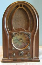 Home Interiors Antique Style  Decorative desk top Radio Clock - $27.00