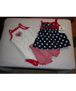 Carter&#39;s Baby&#39;s First Fourth of July 3 Piece Outfit Girls 6 Months New W/T - £9.55 GBP