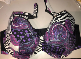 NEW Cacique Womens 44DD Paisley Print Contour Cup Cushioned Underwire Bra - £15.56 GBP