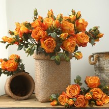 3 stems rose bouquet Dried looked Creamy White Artificial Rose Flower fo... - $298.05 MXN