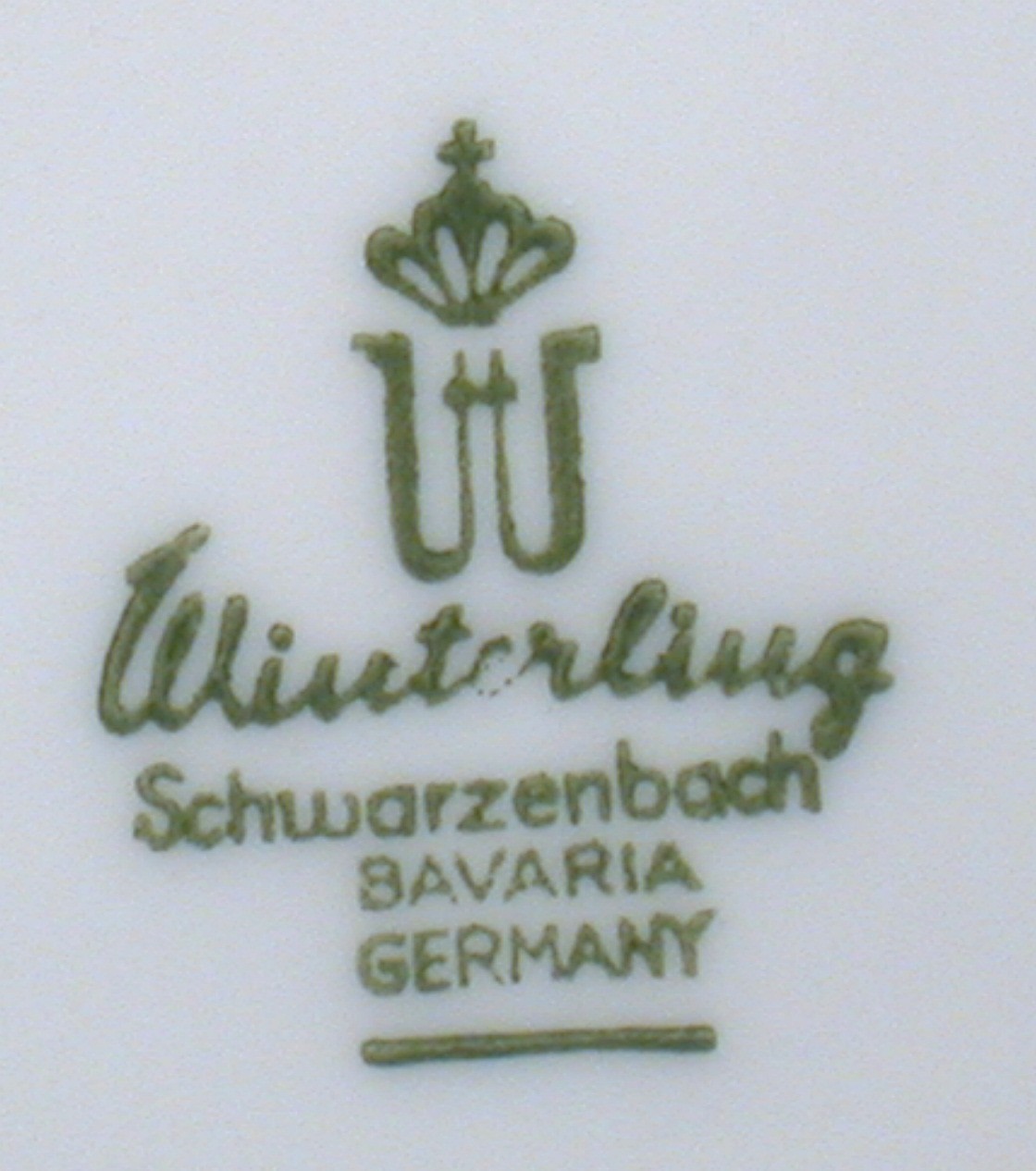 Winterling Brown Bouquet 6" Bread Plate Platinum Trim Bavaria Germany Item image 3