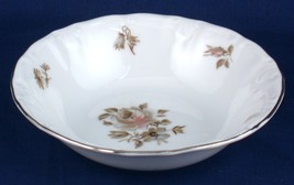 Winterling Brown Bouquet Fruit Bowl Platinum Trim Bavaria Germany  - £3.73 GBP