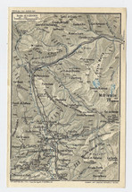 1927 Original Vintage Map Of Vicinity Of Cortina D&#39;ampezzo / Dolomites / Italy - £13.46 GBP
