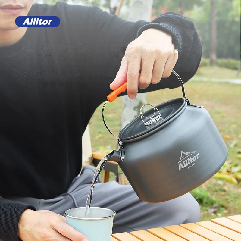0.8L-2.0L Outdoor Lightweight Aluminum Alloy Kettles Teapot Coffee Pot Camping - £15.19 GBP+