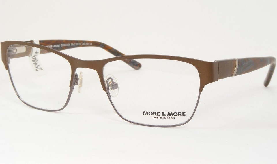 MORE &amp; MORE 50515 780 Brown UNIQUE RARE EYEGLASSES FRAME 52-18-135mm Ger... - $59.40