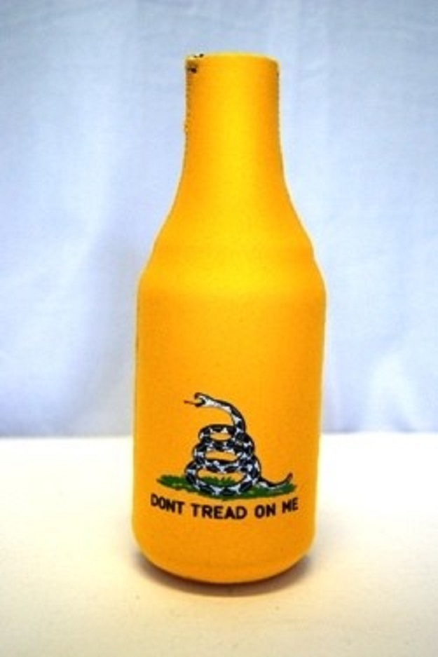 GADSDEN Dont Tread On Me REBEL Zippered BOTTLE Wrap Cooler Coozie THERMAL KOOZIE - £7.85 GBP