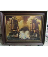 Arevalo - Original  on Canvas 28&quot; by 36&quot;  Picture Painting Naval Ship Ba... - €129,56 EUR