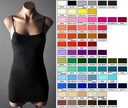 Womens Spaghettis Strap CAMI TANK TOP Basic Layering Camisole S M L XL 2... - $6.84 CAD+