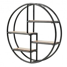 Hanging Storage Shelf Circular Wall-Mounted 4-Tier Rack - Color: Black - $2,408.78 MXN