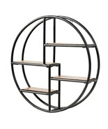 Hanging Storage Shelf Circular Wall-Mounted 4-Tier Rack - Color: Black - $2,411.34 MXN
