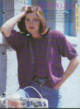 Knitting pattern for Ladies vest top &amp; short sleeved cardigan with beads. - $1.50
