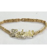 14K gold overlay Name XOXO Bracelet Name plate Personalized /a1 - $49.99