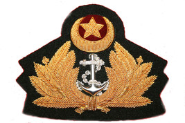 PAKISTAN NAVY OFFICER HAT CAP HILAL STAR BADGE NEW - FREE SHIP IN USA - £17.20 GBP
