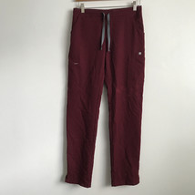 Figs Technical Womens Kade Pant S Red Cargo Scrub Pocket Straight Leg Workwear - £12.95 GBP