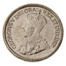 1912 Canada 5 Cents Silver Coin In UNC Condition, KM 22 - £70.42 GBP