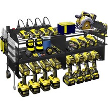 Power Tool Organizer With Charging Station,3 Layer Holders Heavy Duty Metal Powe - £101.65 GBP