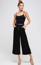 Solid Palazzo Cropped Pants - £21.99 GBP